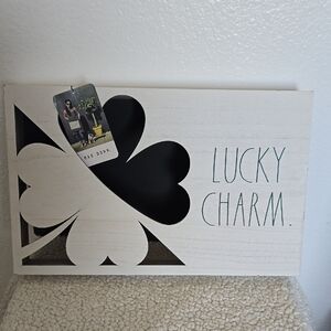 Rae Dunn White and Black Lucky Charm Frame
